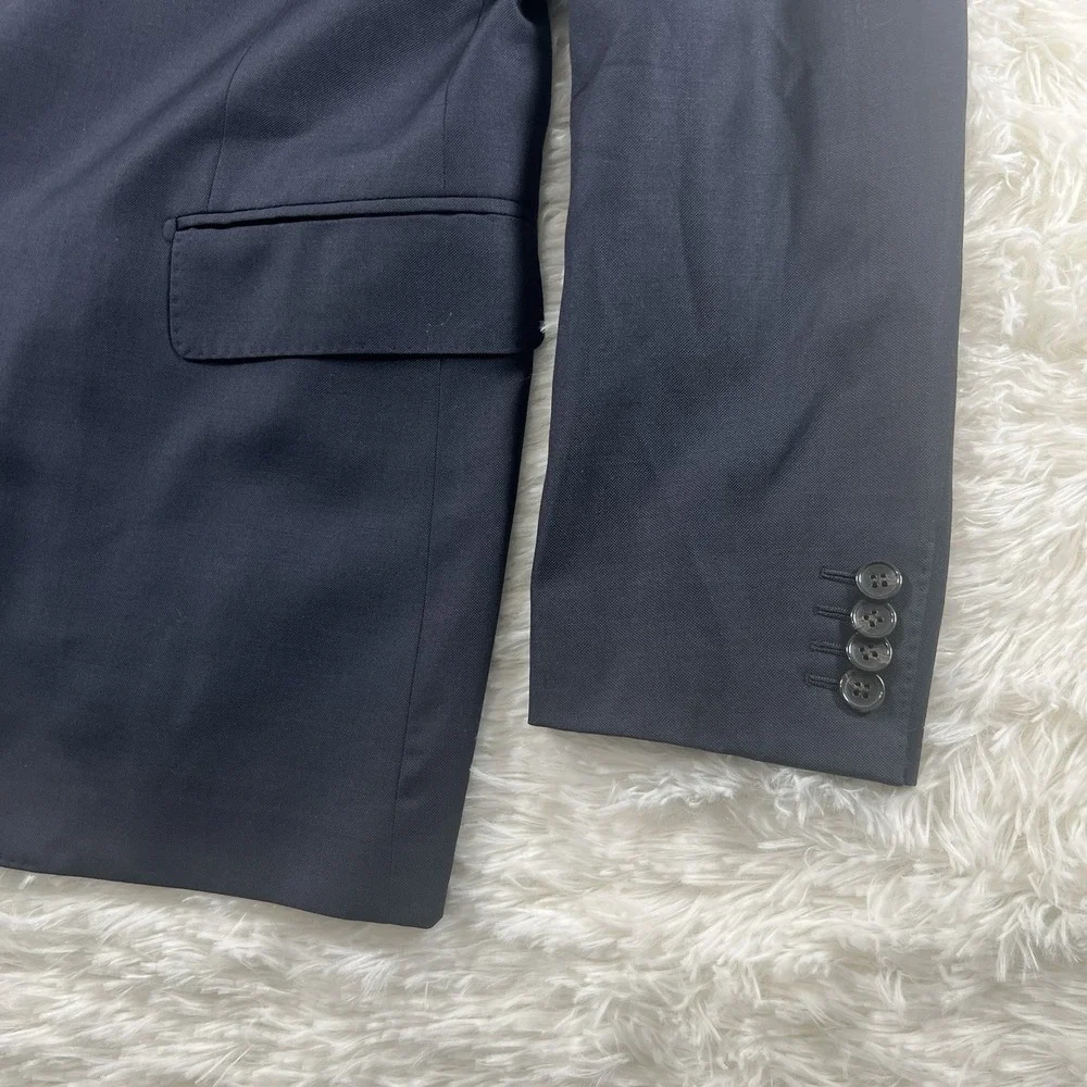 Suitsupply Wool Blazer Mens Size 40R Navy Vitale Barberis‎ Canonico Super 110s